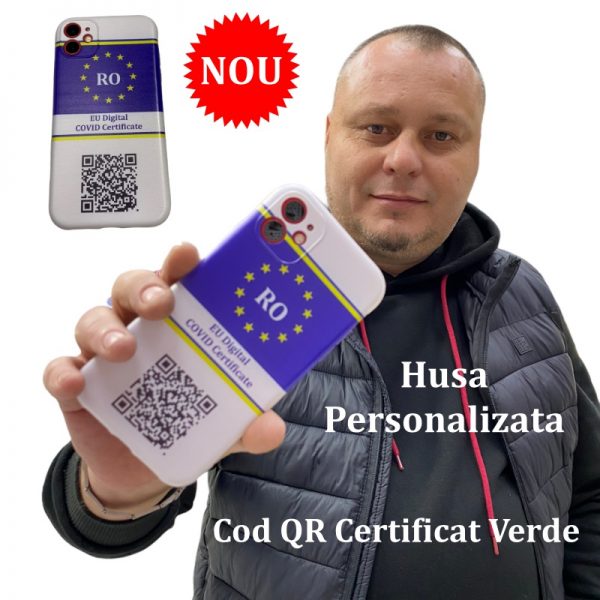Husa Personalizata Cod QR Certificat Verde