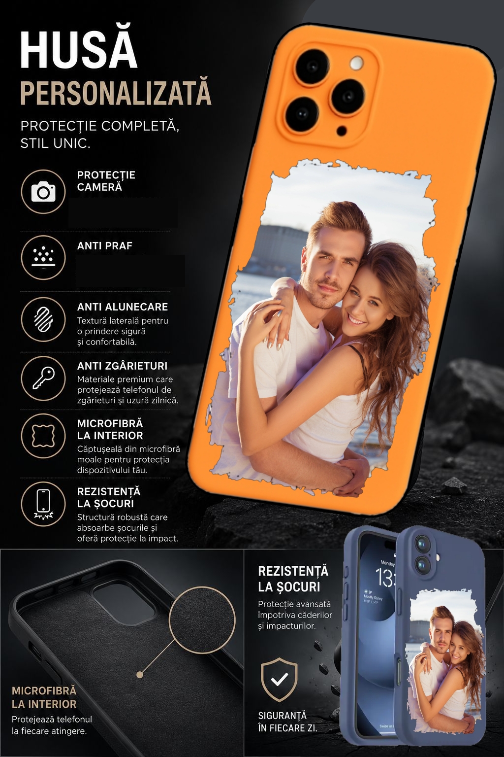 Husa Personalizata Soft Touch Samsung Galaxy S25 Plus cu Microfibra