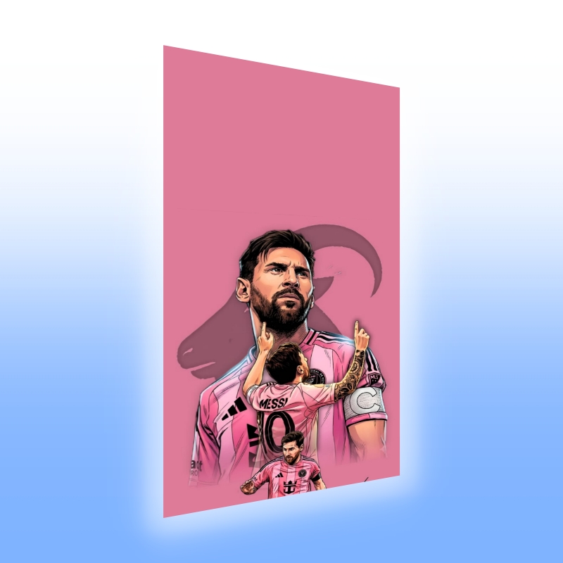 Tablou Sticla Acrilica Messi New 002