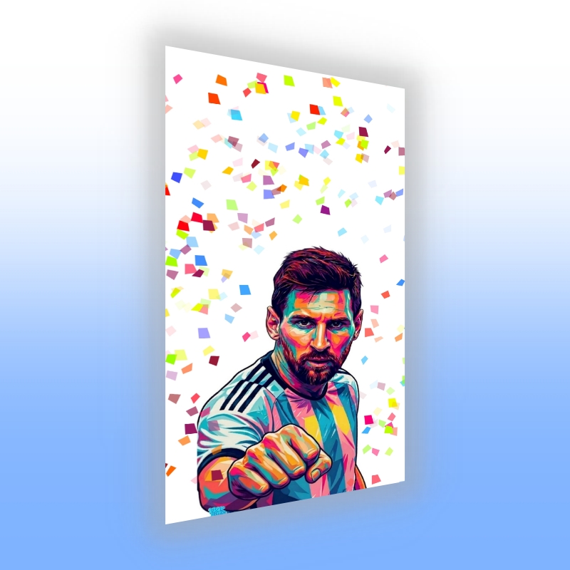Tablou Sticla Acrilica Messi New 006